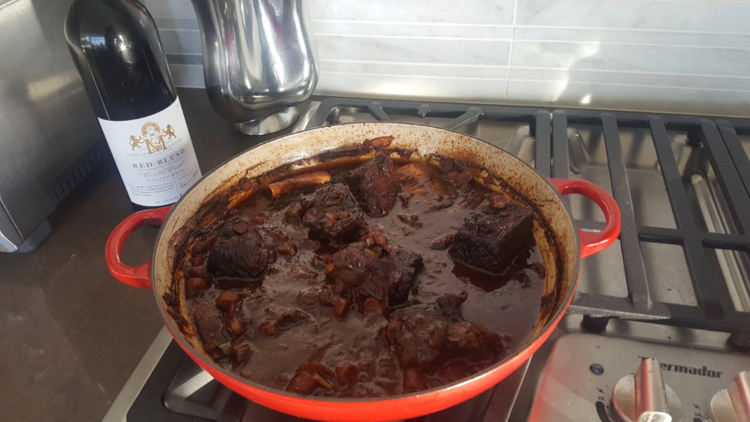 Chocolate & Jalapeño Short Ribs with McBride Sisters Collection Red Blend