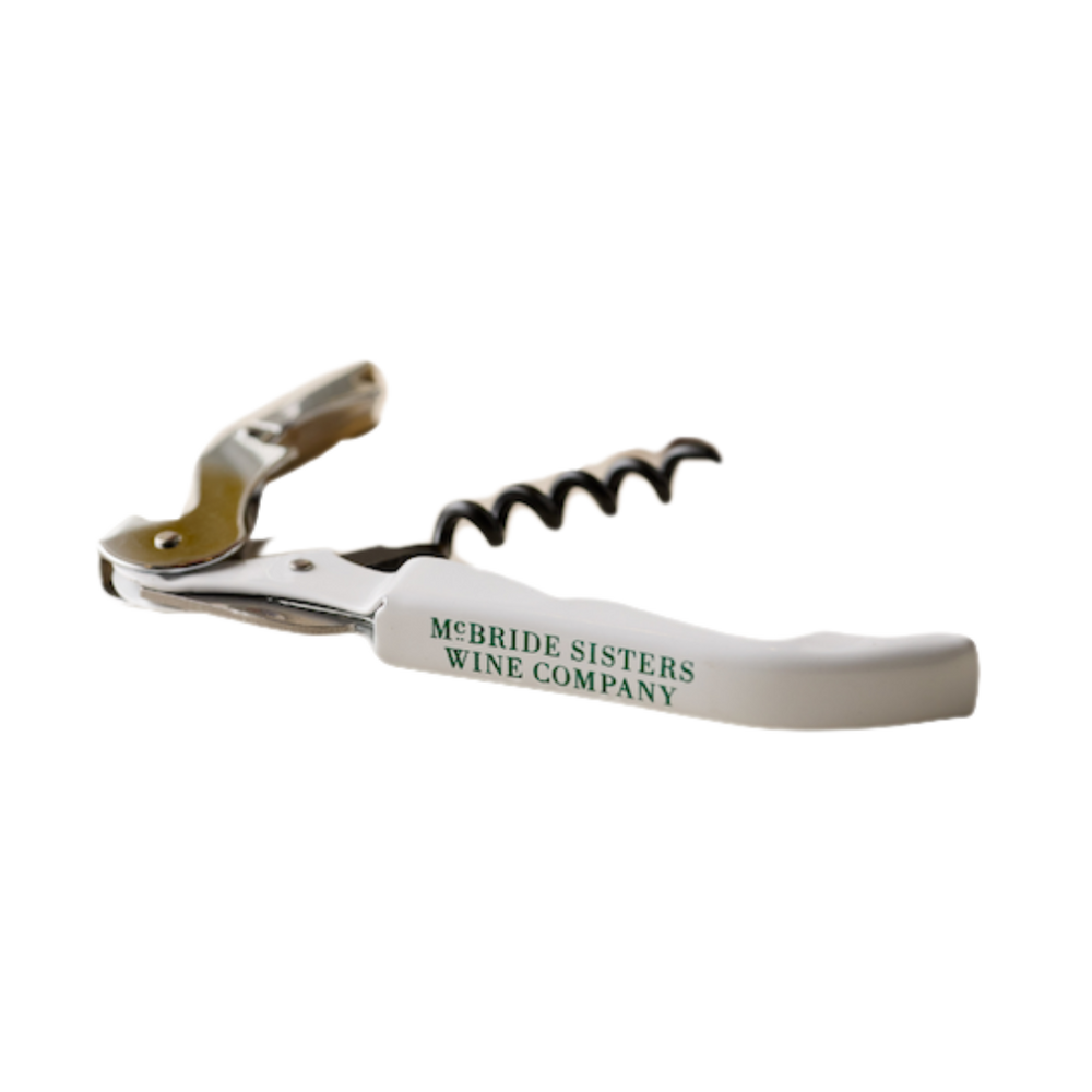 McBride Sisters wine corkscrew with spiral worm and lever handle
