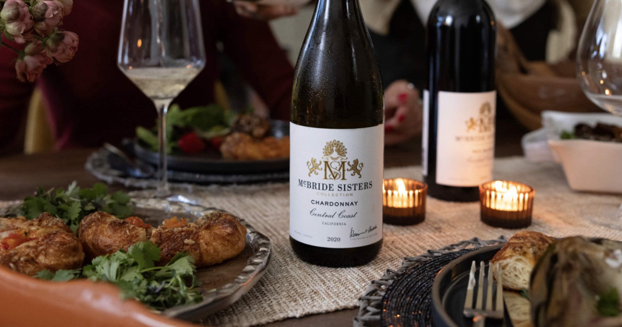 Central Coast Chardonnay tablescape